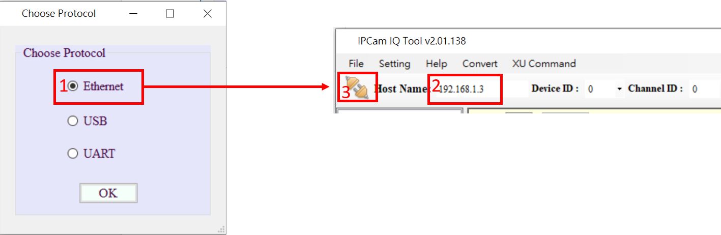 IQ Tool接口联机设定
