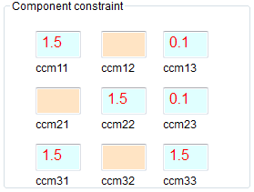 Component Constraint设定接口