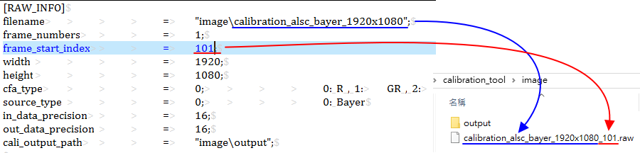 CalibrationInitialParameter.ini - RAW_INFO参数设定说明